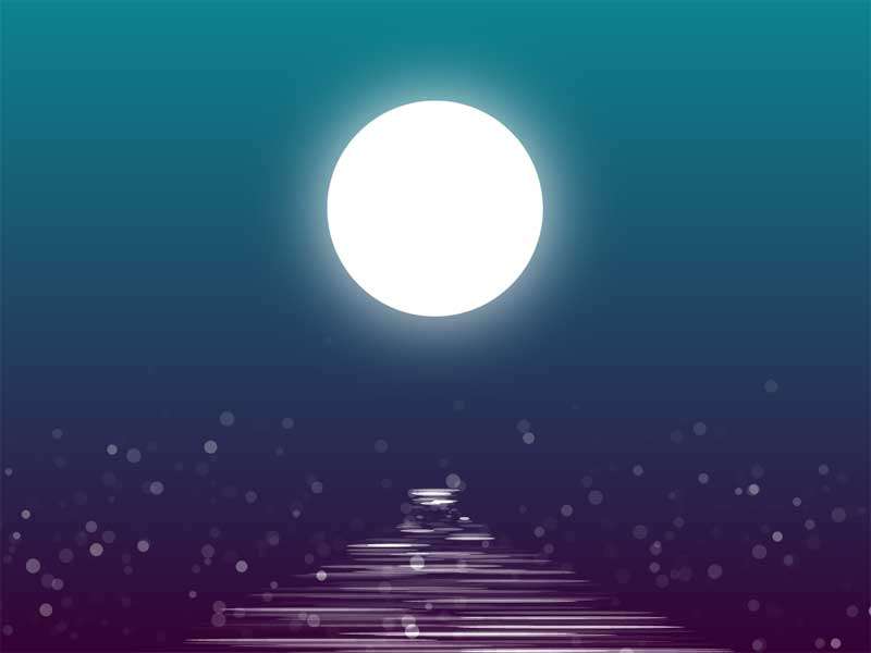 河面上的月亮倒影动画特效源码插图