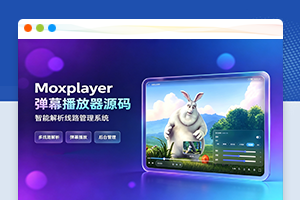 自制Moxplayer弹幕播放器2.0源码智能解析线路管理系统即将发布