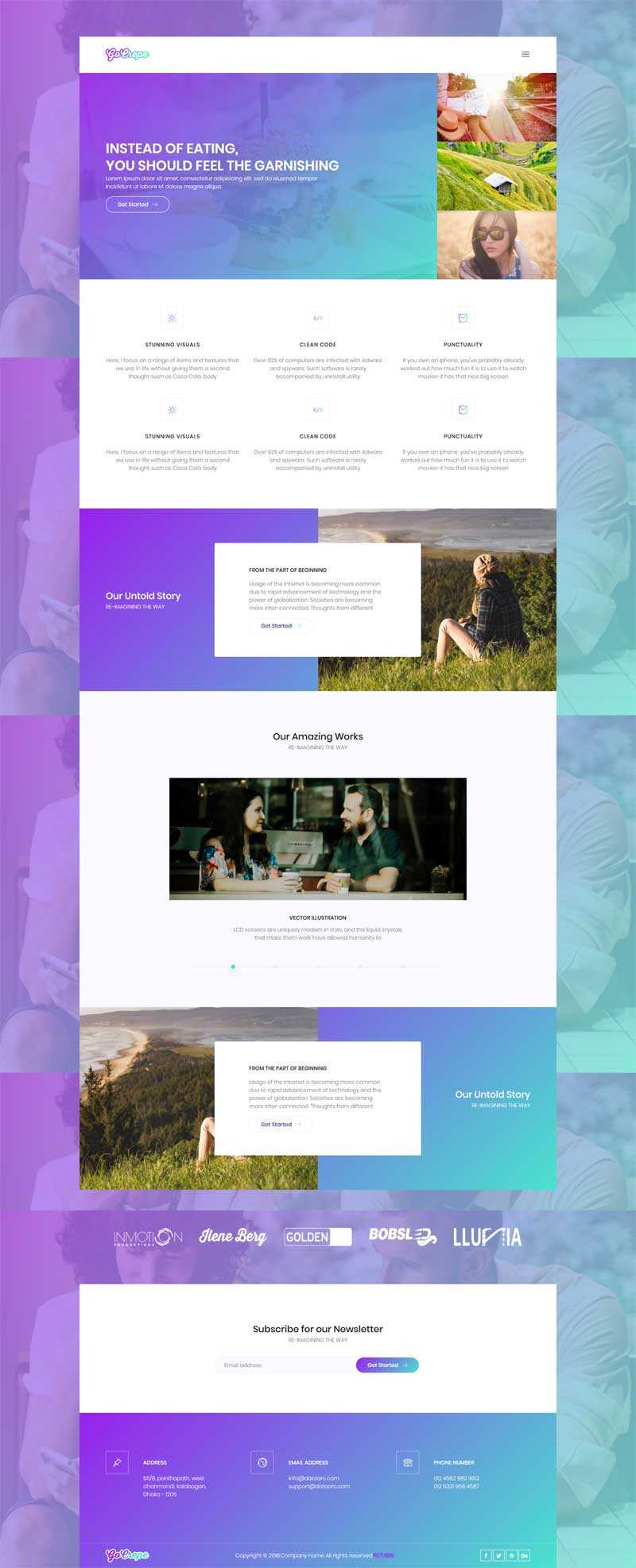 紫色的图片博客个人页面模板_个人网站模板
