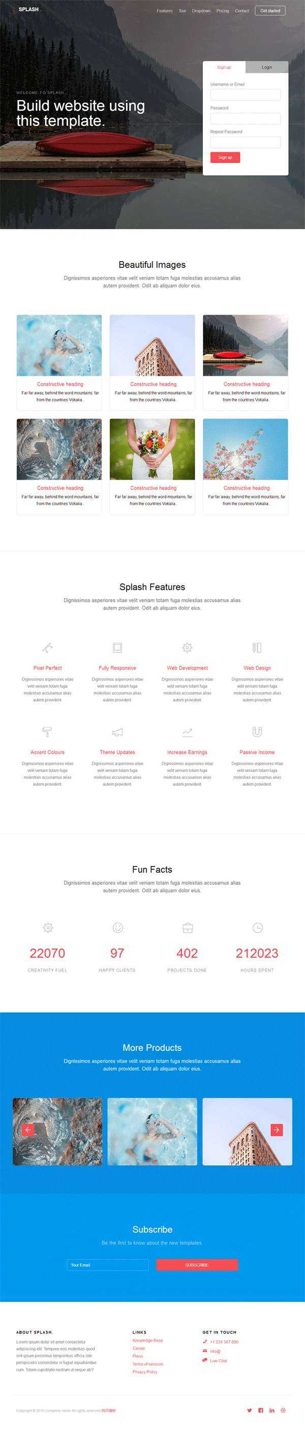 简洁清爽的博客类型响应式模板_个人网站模板