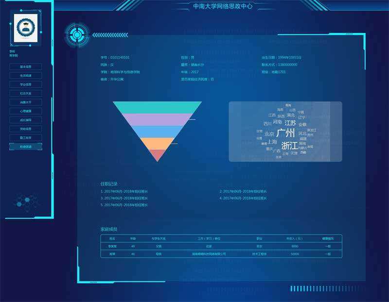 科技感十足的个人简历html网页模板_个人网站模板