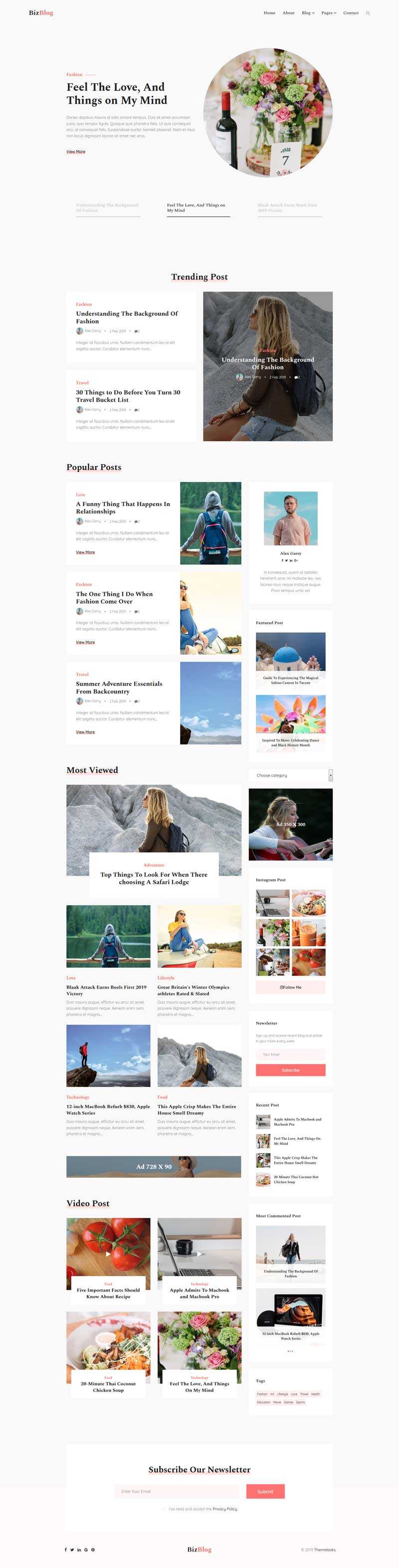 响应式生活博客设计网站HTML5模板_个人网站模板