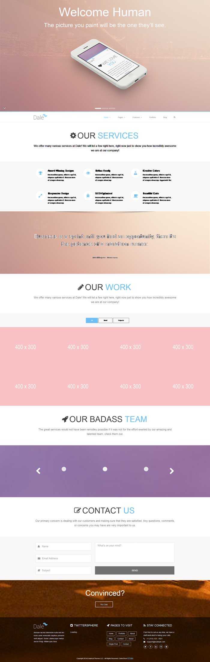 html5通用的app软件开发公司响应式模板_响应式网站模板