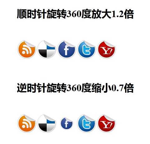 css3悬停旋转icon图标缩放特效