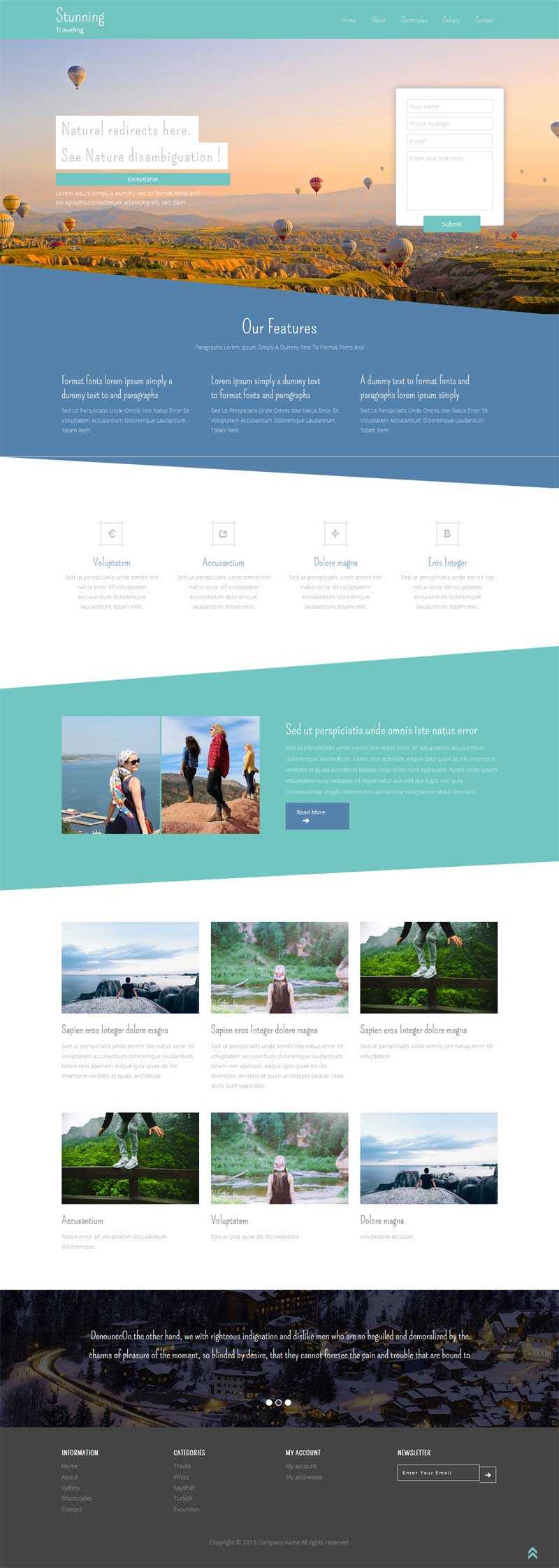 宽屏的户外运动博客网站模板html下载_个人网站模板
