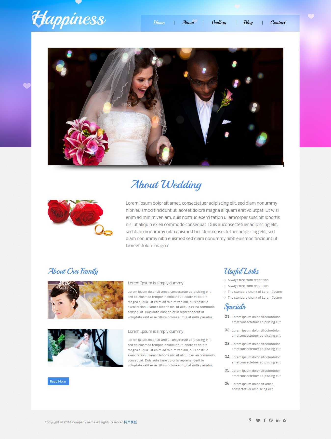 个人结婚相册主页网站模板html下载