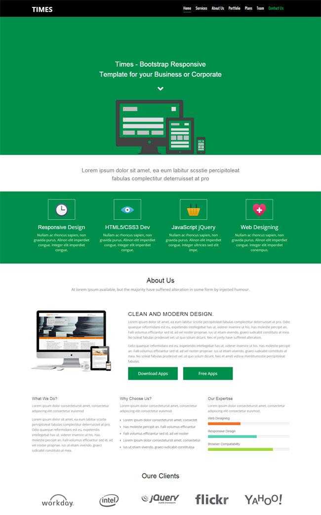 绿色大气动态HTML5网站模板插图