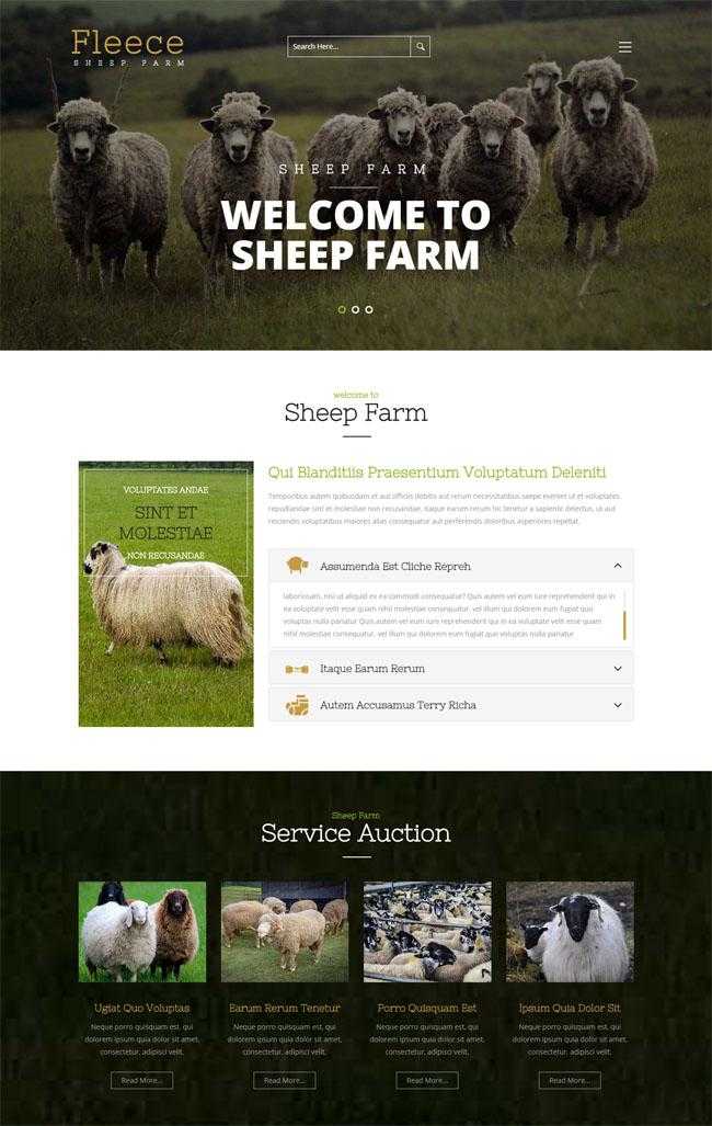 绵羊动物养殖企业网站模板插图