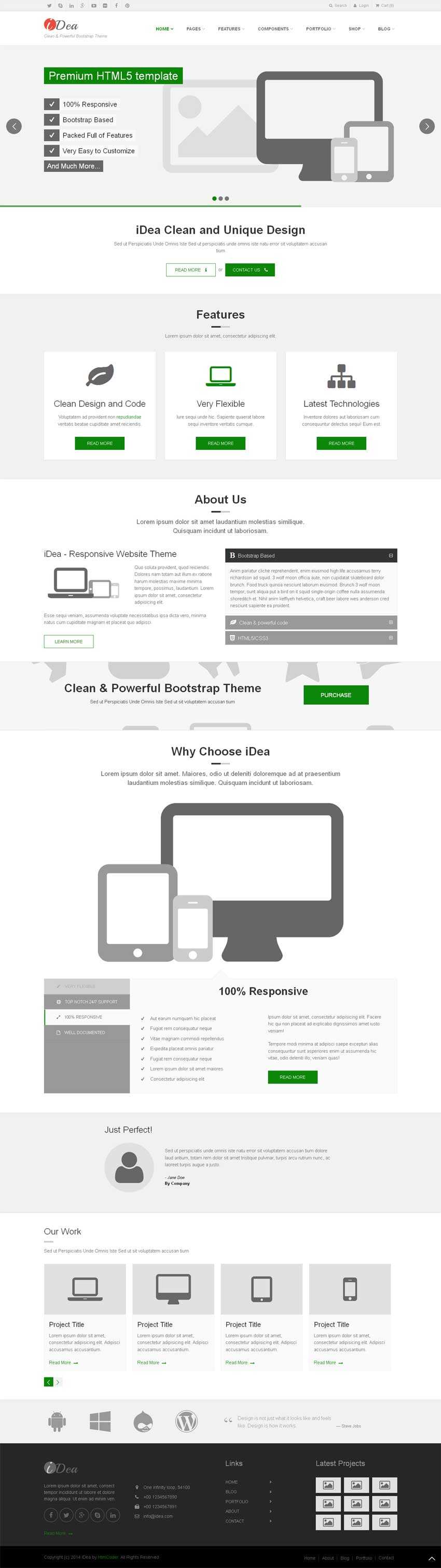 互联网企业bootstrap整站html5模板下载